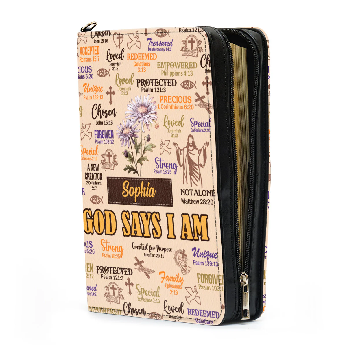 God Says I Am Precious - Personalized Bible Cover TD118 - Image 3