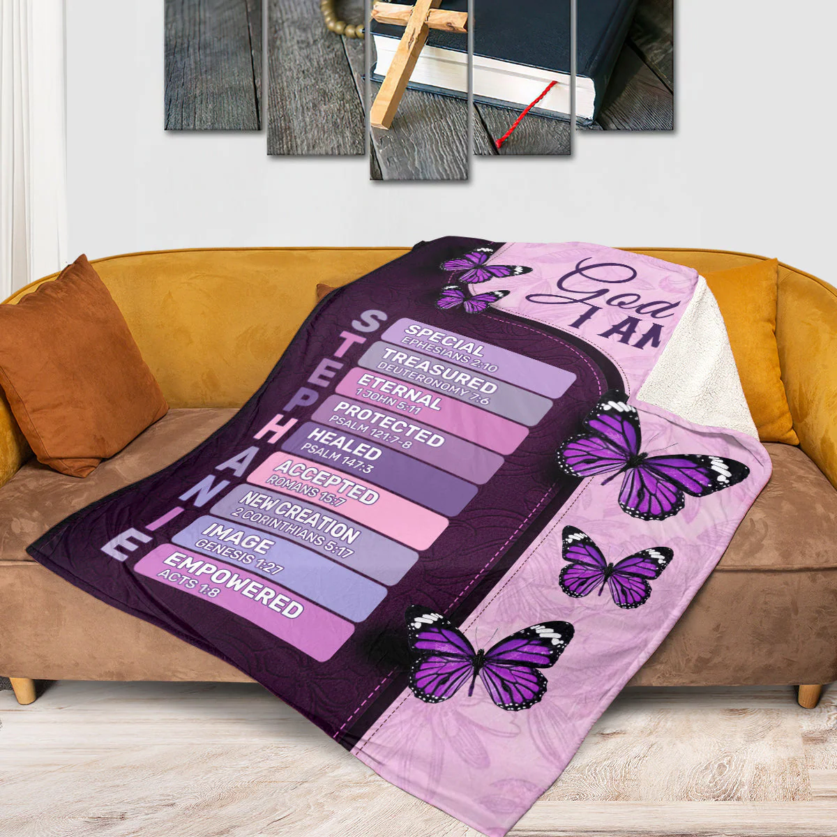 God Says I Am Special - Personalized Fleece Blanket TD118 - Image 2