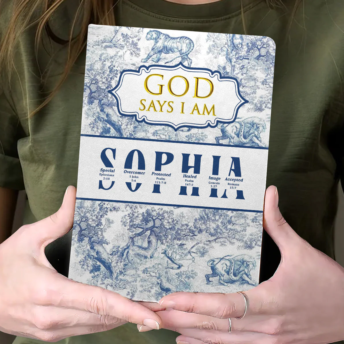 God Says I Am Special - Personalized Leather Cover Notebook TD118
