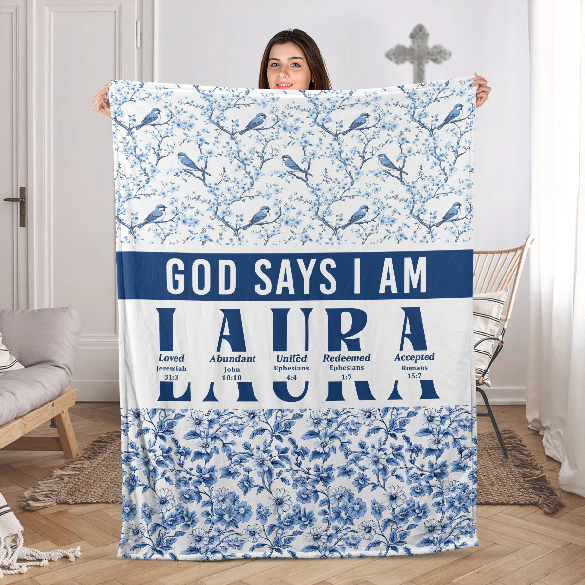 God Says I Am United - Personalized Blanket TD118