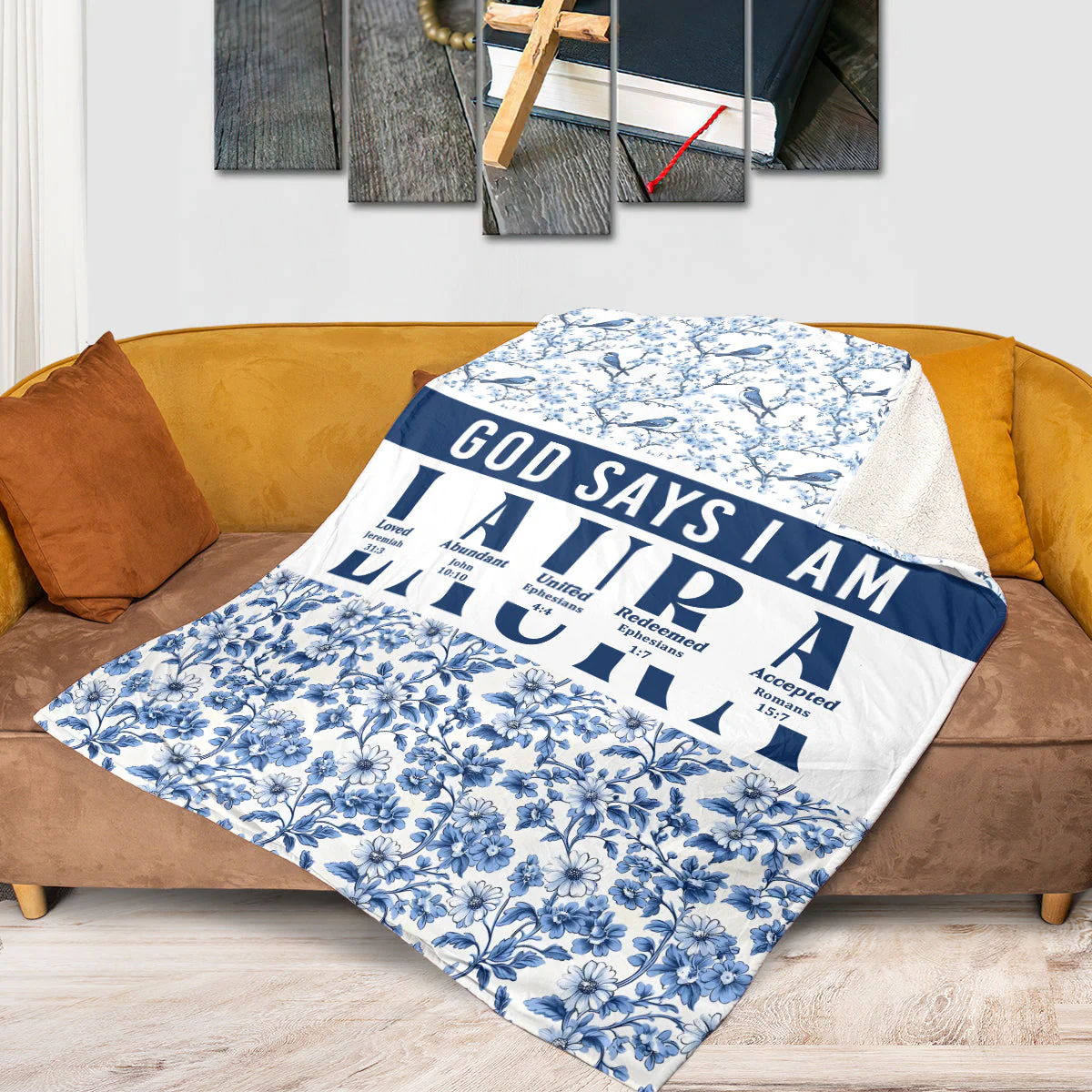 God Says I Am United - Personalized Blanket TD118 - Image 2