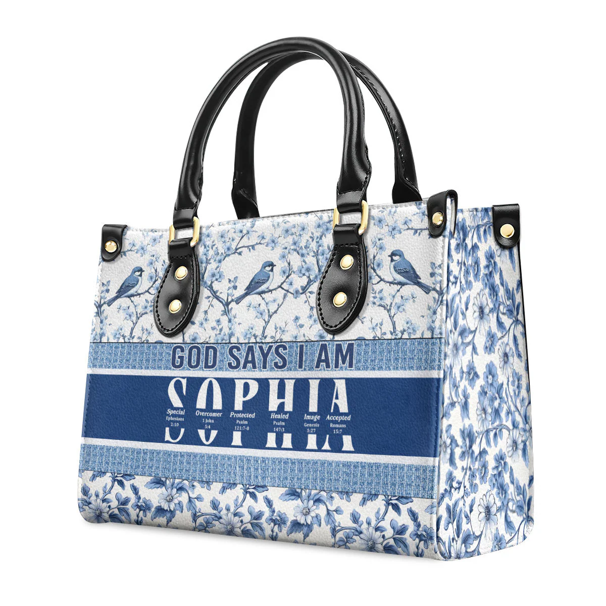 God Says I Am United - Personalized Leather Bag TD118 - Image 2