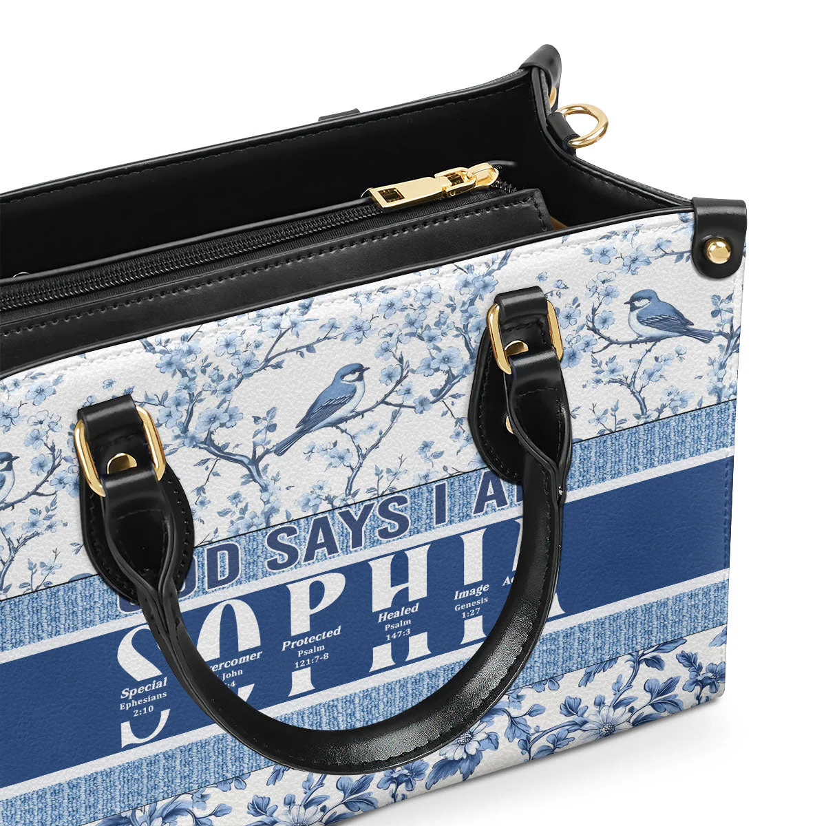 God Says I Am United - Personalized Leather Bag TD118 - Image 5