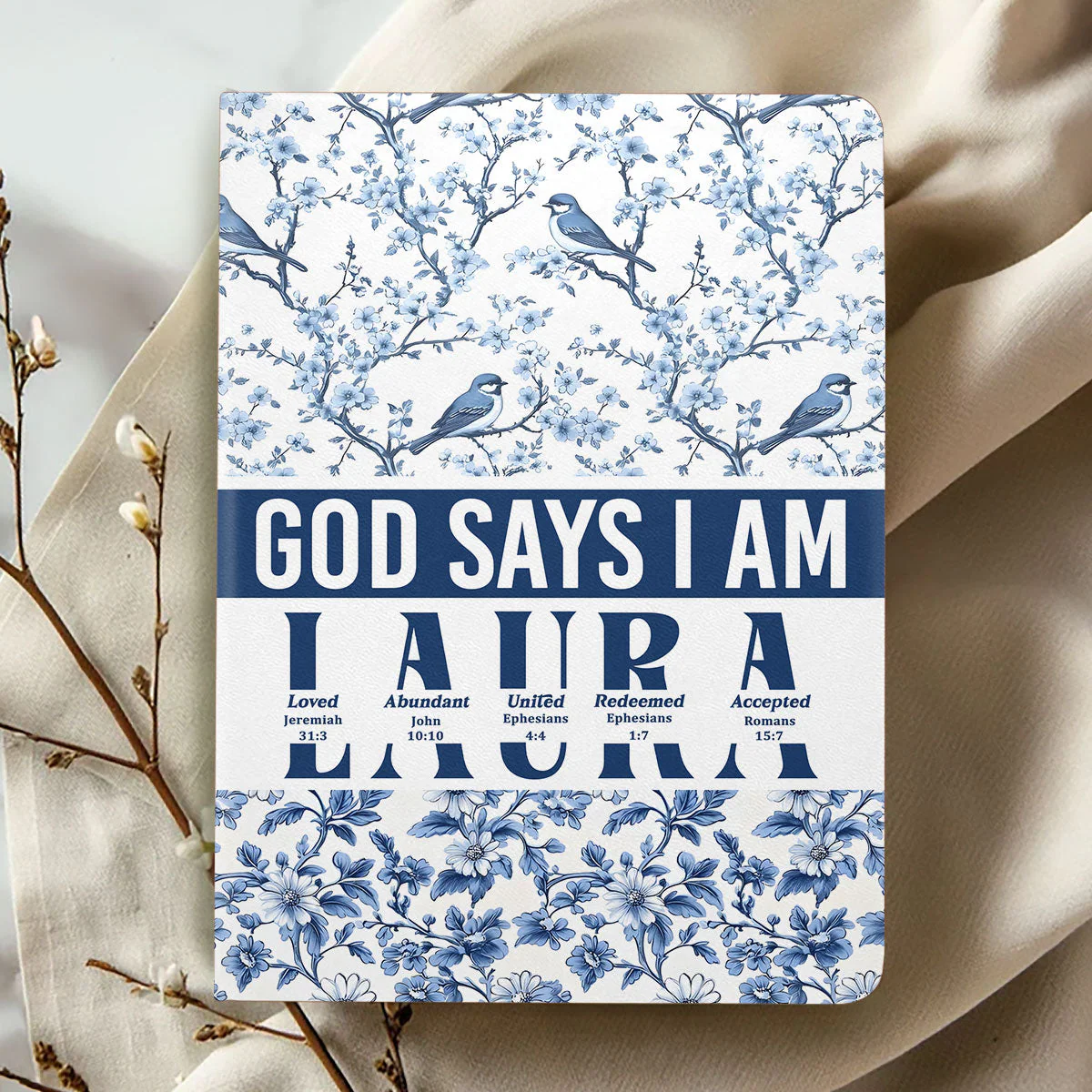 God Says I Am United - Personalized Leather Cover Notebook TD118 - Image 2