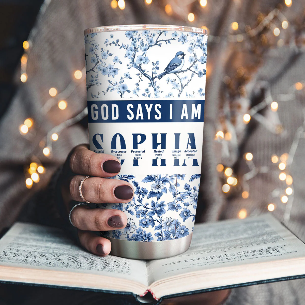 God Says I Am United - Personalized Stainless Steel Tumbler TD118 - Image 3