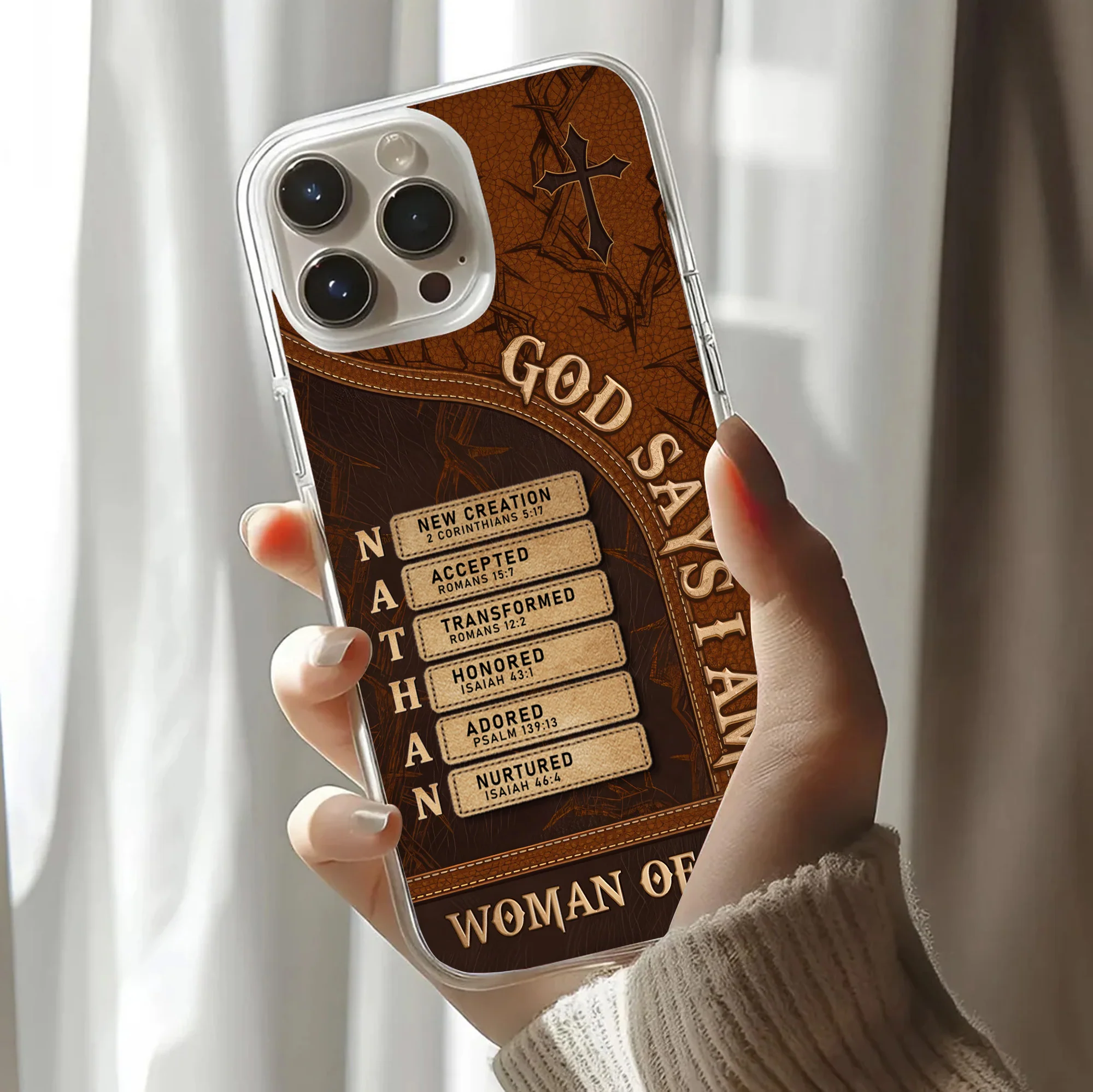 God Says I Am Woman Warrior Of God - Personalized Phone Case TD118 - Image 3