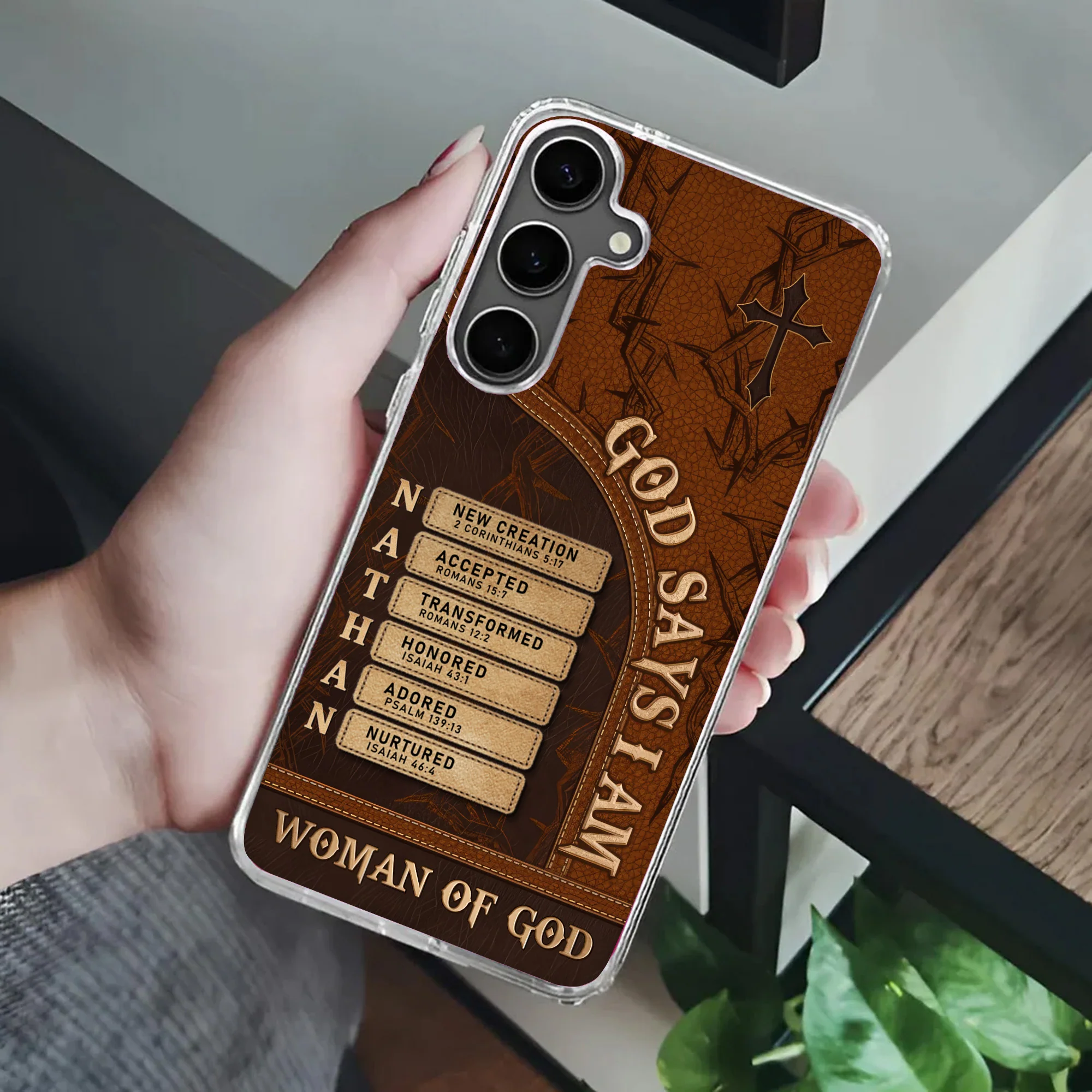 God Says I Am Woman Warrior Of God - Personalized Phone Case TD118 - Image 4