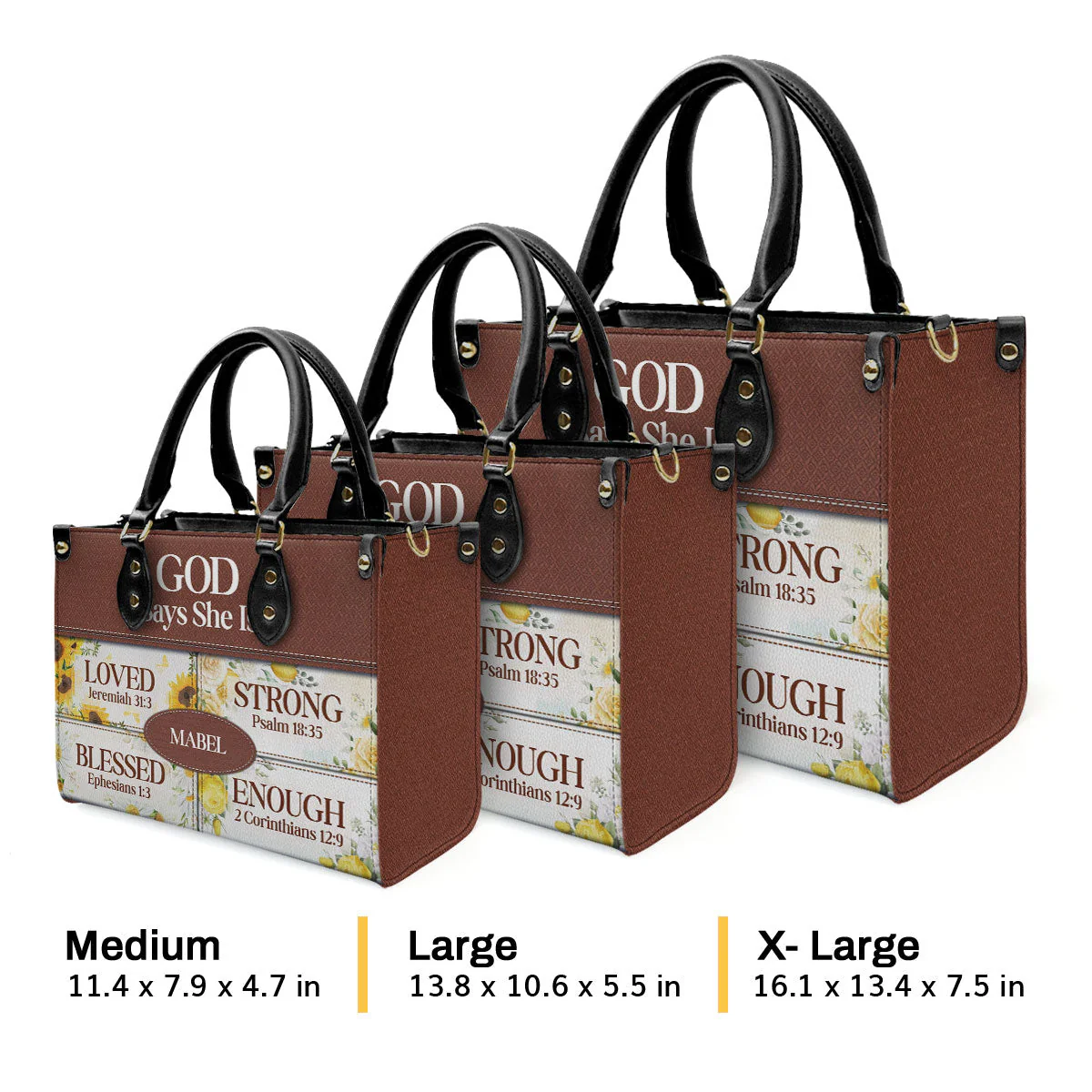 God Says She Is - Unique Personalized Leather Handbag - AT4080906 - Image 2