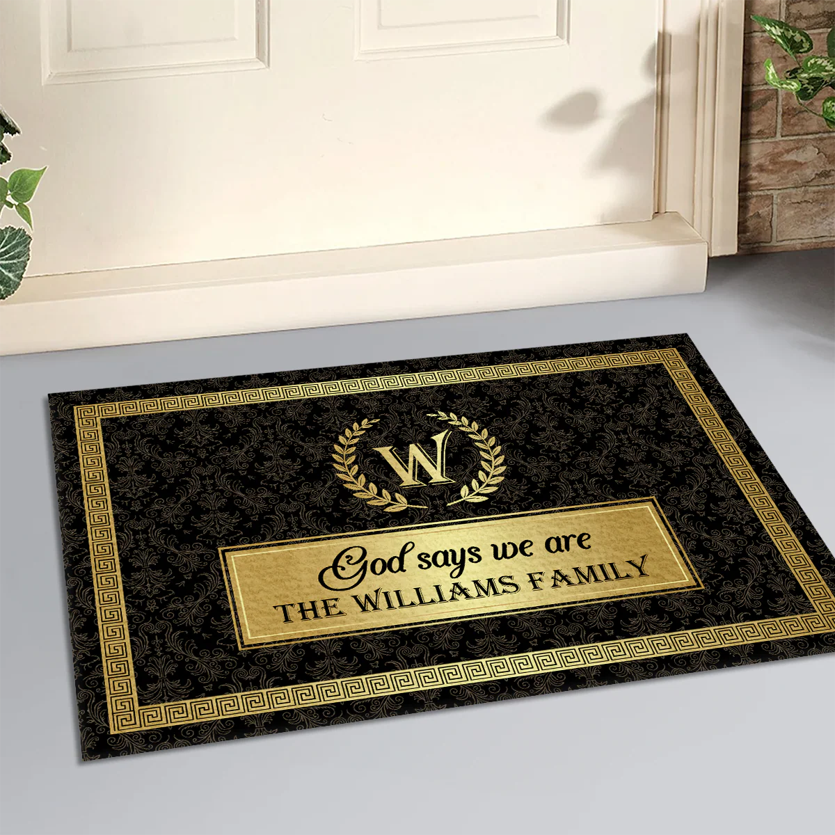 God Says We Are - Personalized Doormat - Gift For Family TD118 - Image 3
