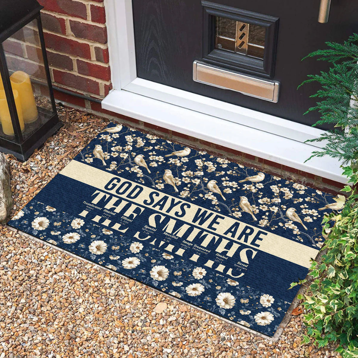 God Says We Are - Personalized Doormat | TD118