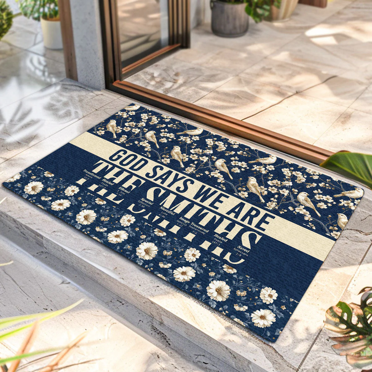 God Says We Are - Personalized Doormat | TD118 - Image 2