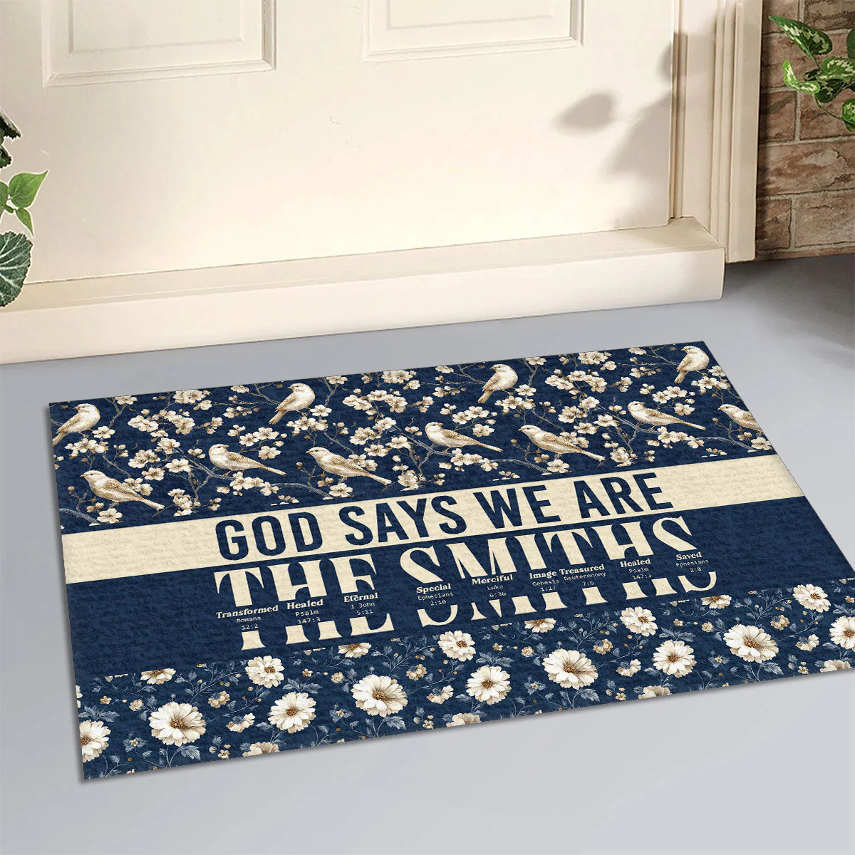 God Says We Are - Personalized Doormat | TD118 - Image 3