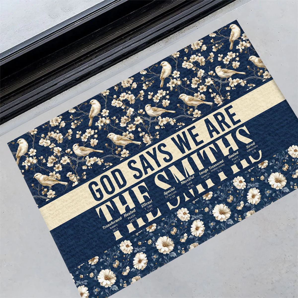 God Says We Are - Personalized Doormat | TD118 - Image 4