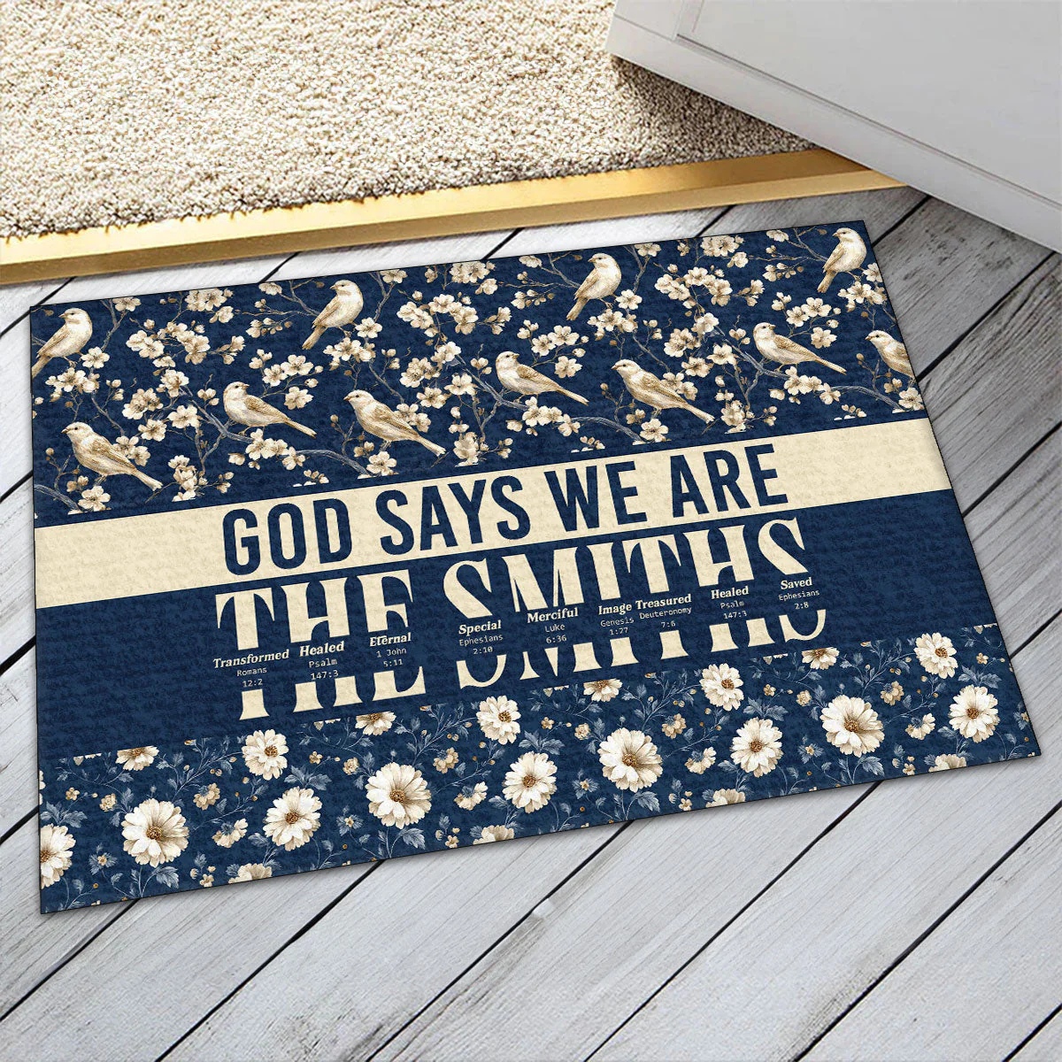 God Says We Are - Personalized Doormat | TD118 - Image 6