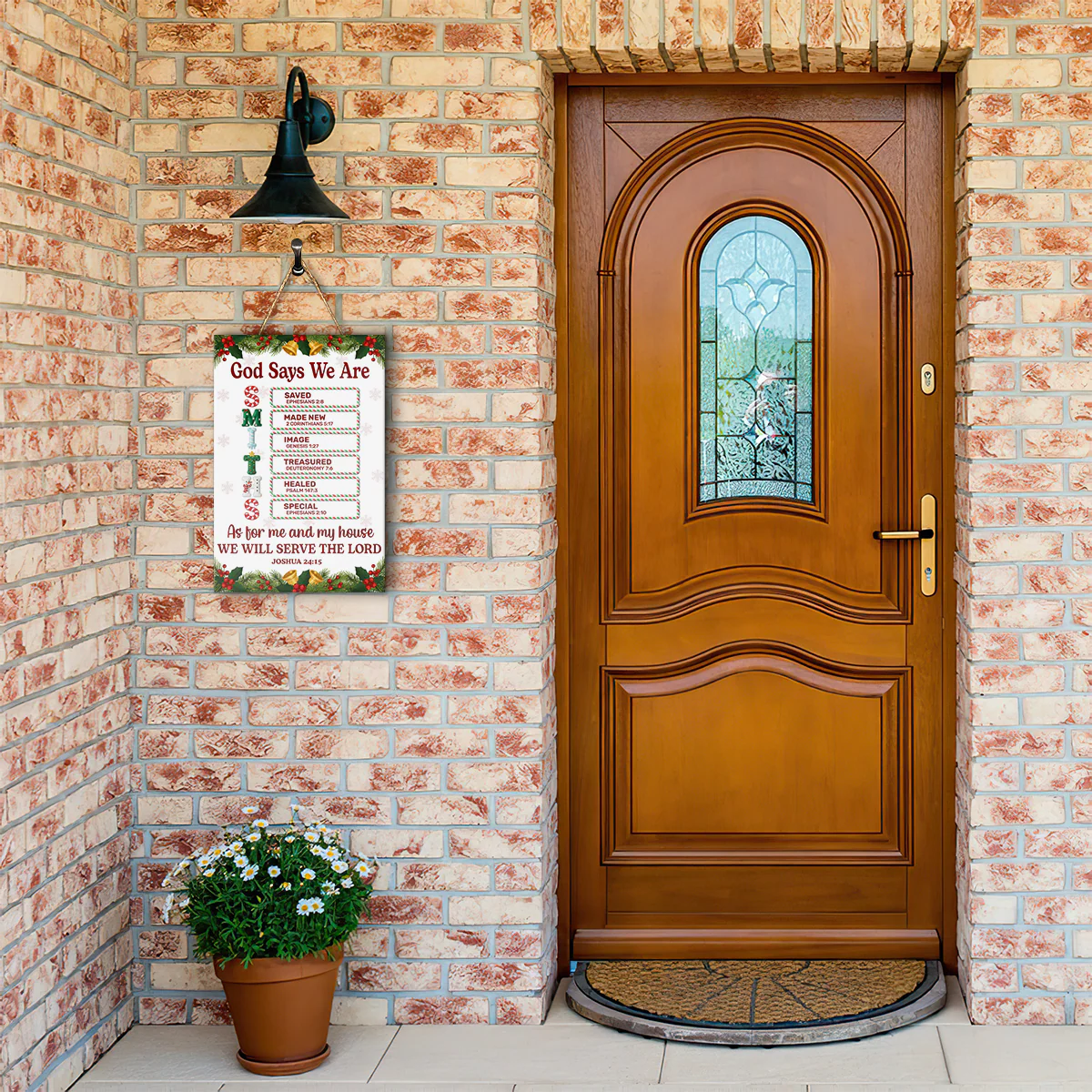 God Says We Are - Personalized Wooden Door Sign TD118 - Image 2