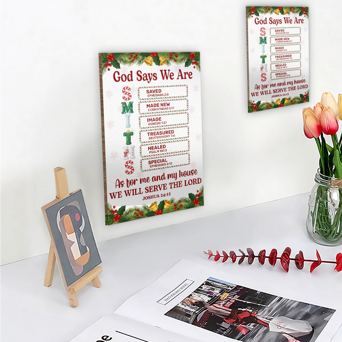 God Says We Are - Personalized Wooden Door Sign TD118 - Image 3