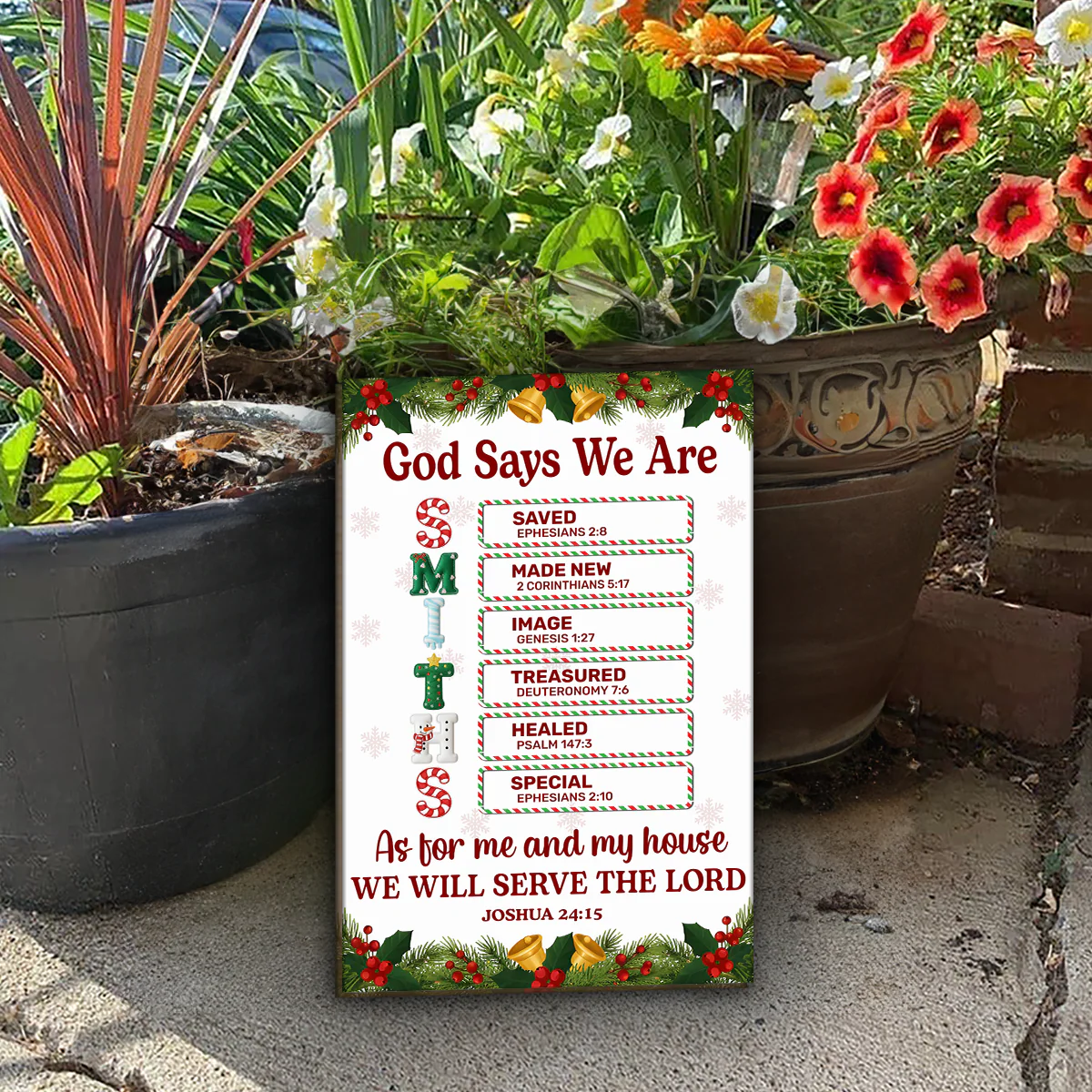 God Says We Are - Personalized Wooden Door Sign TD118 - Image 5