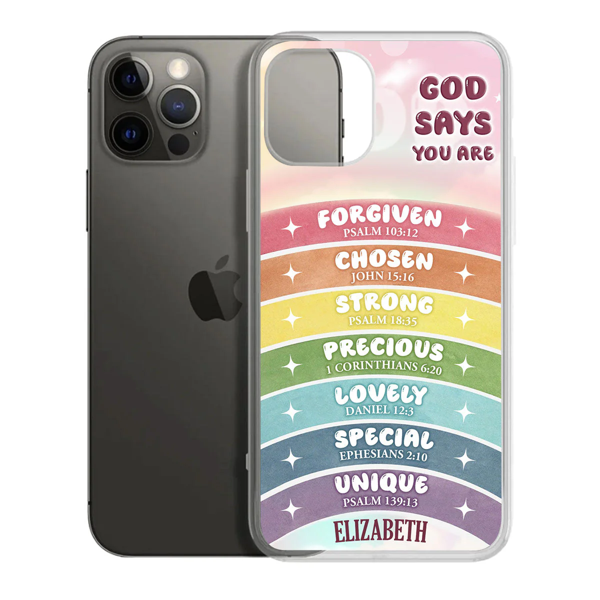 God Says You Are Colorful -Personalized Phone Case - Christian Gift For Mom, Daughter BA01 - Image 7