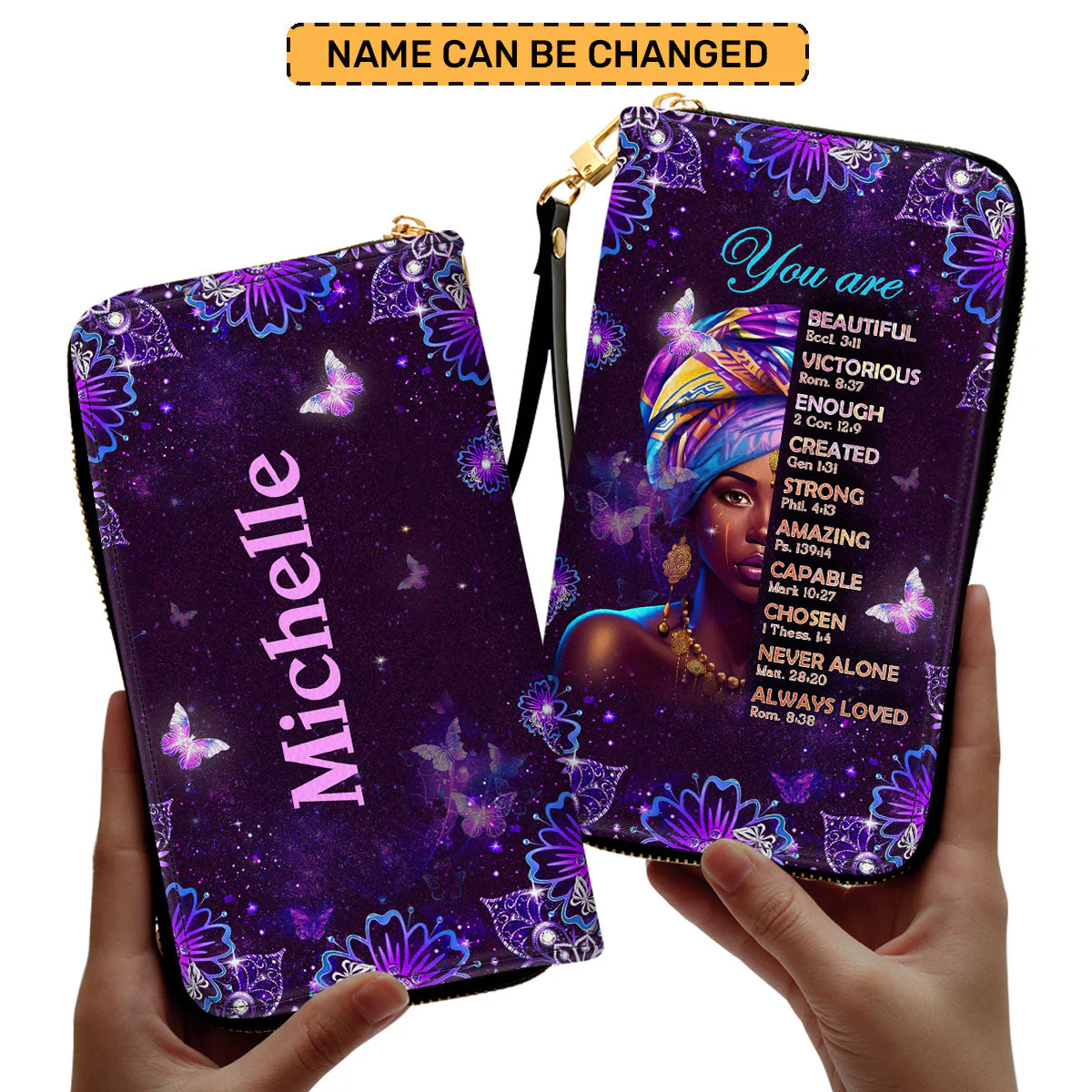 God Says You Are - Personalized Leather Wallet HN02