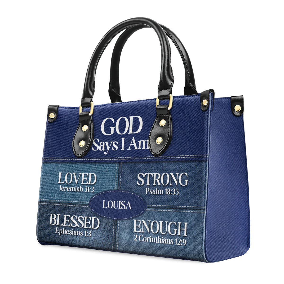 God Says You Are - Thoughtful Gift For Christians - Personalized Leather Handbag With Handle - AT4080908 - Image 3