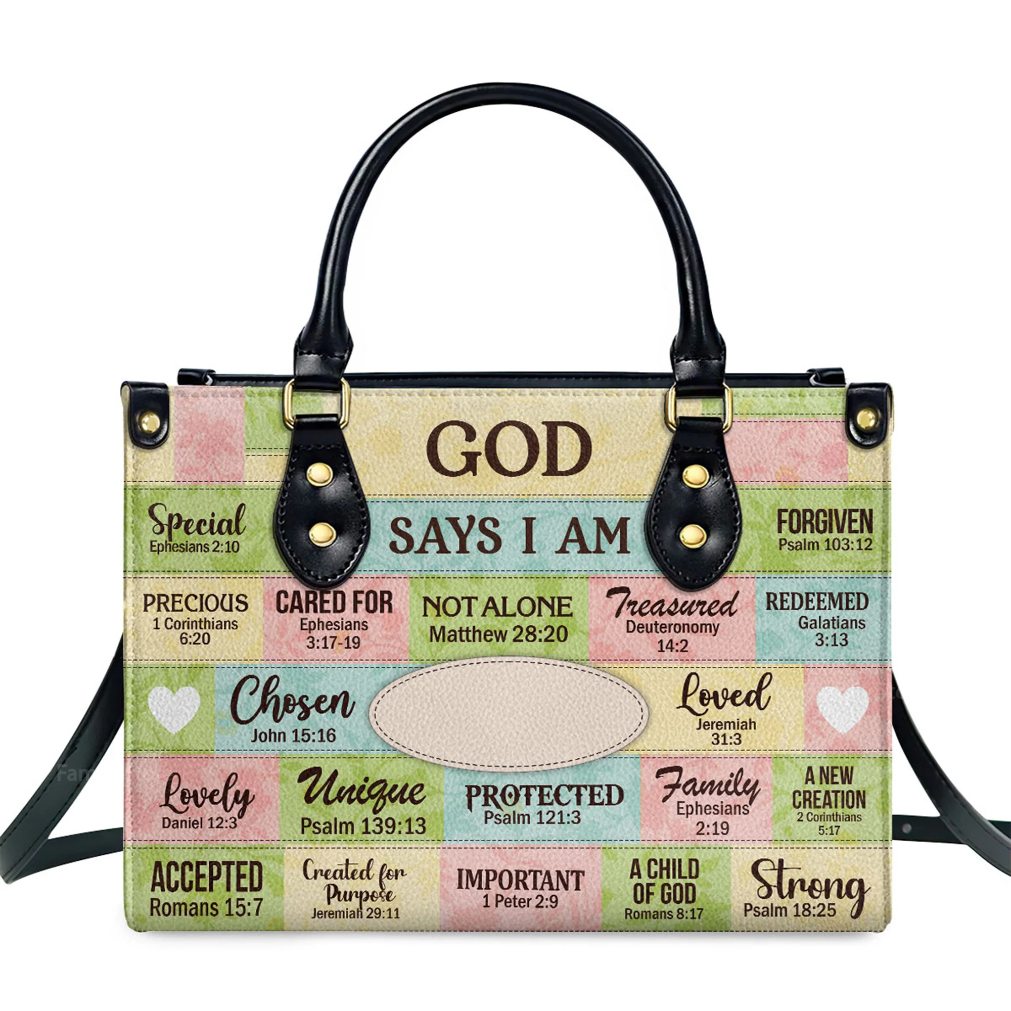God Says You Are - Unique Personalized Leather Handbag - AT4080924 - Image 2