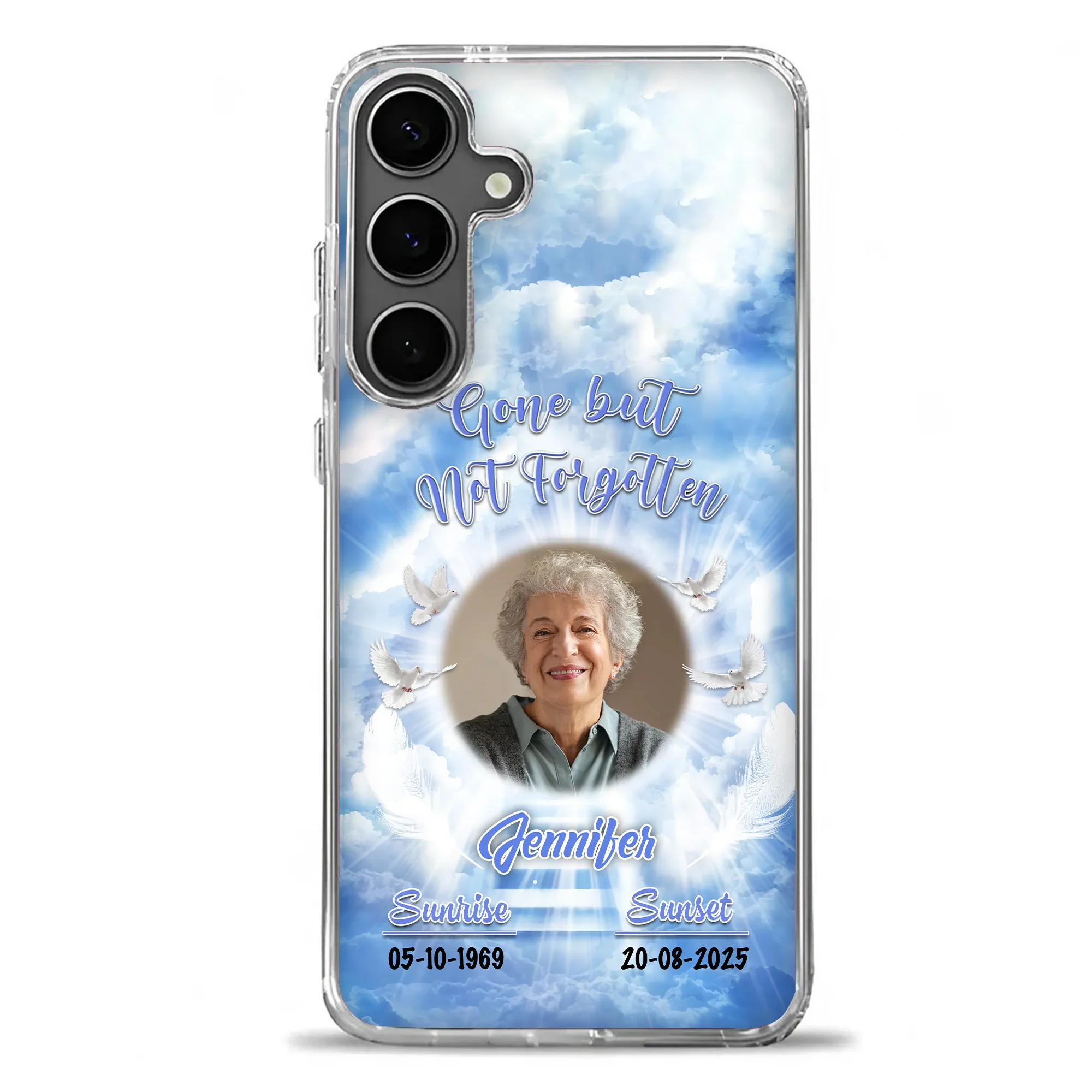 Gone But Not Forgotten - Personalized Custom Phone Case - Memorial Gift TD118 - Image 2