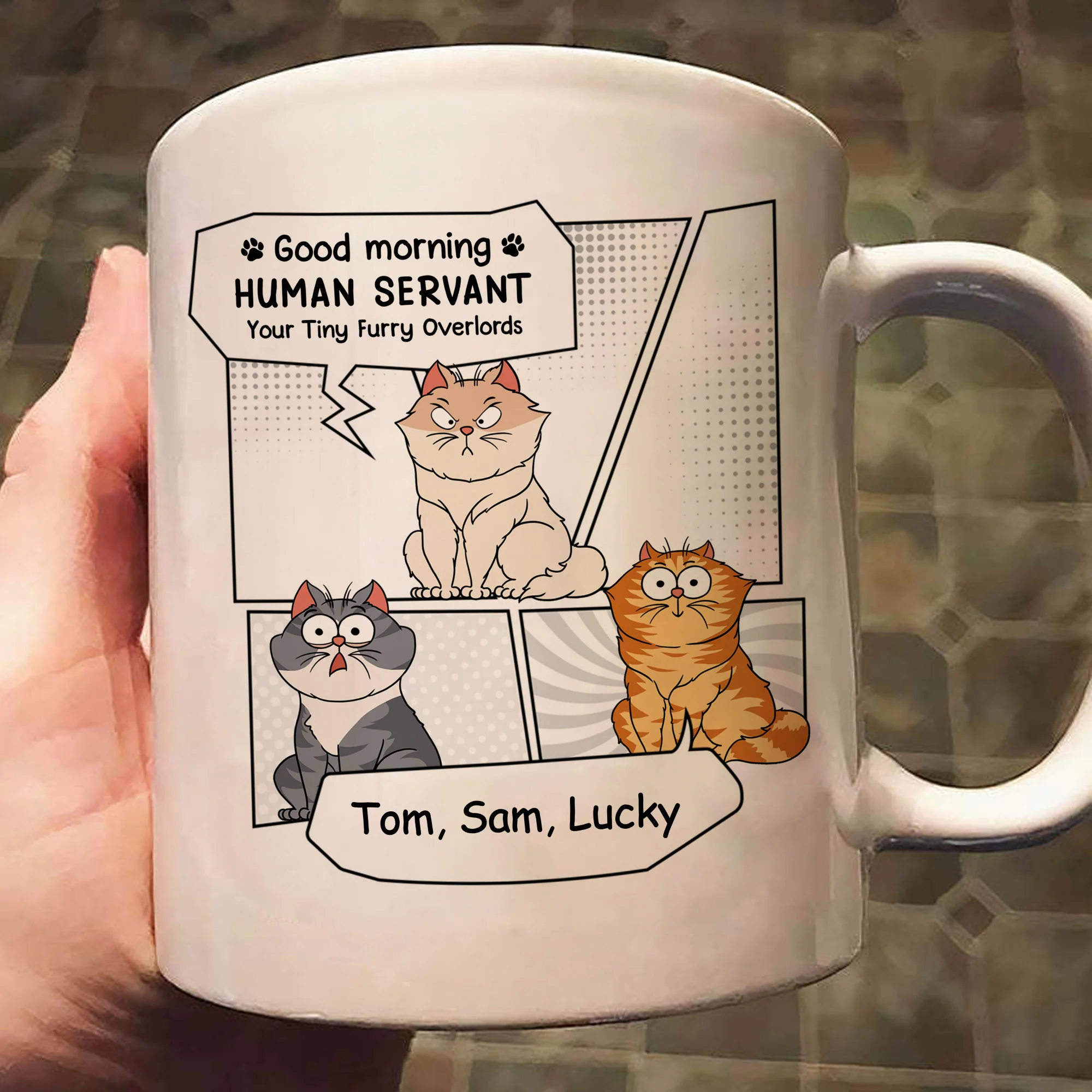 Good Morning Human Servant - Gift For Pet Lovers - Personalized Ceramic Mug - CLP02 NH96 - Image 2
