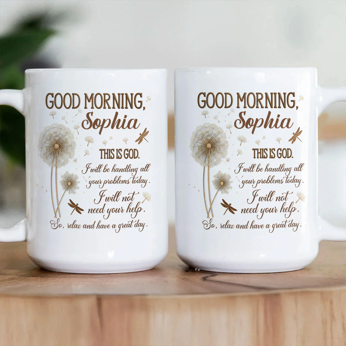 Good Morning This Is God - Personalized Ceramic Coffee Mug - Christian Gift BA01 - Image 3