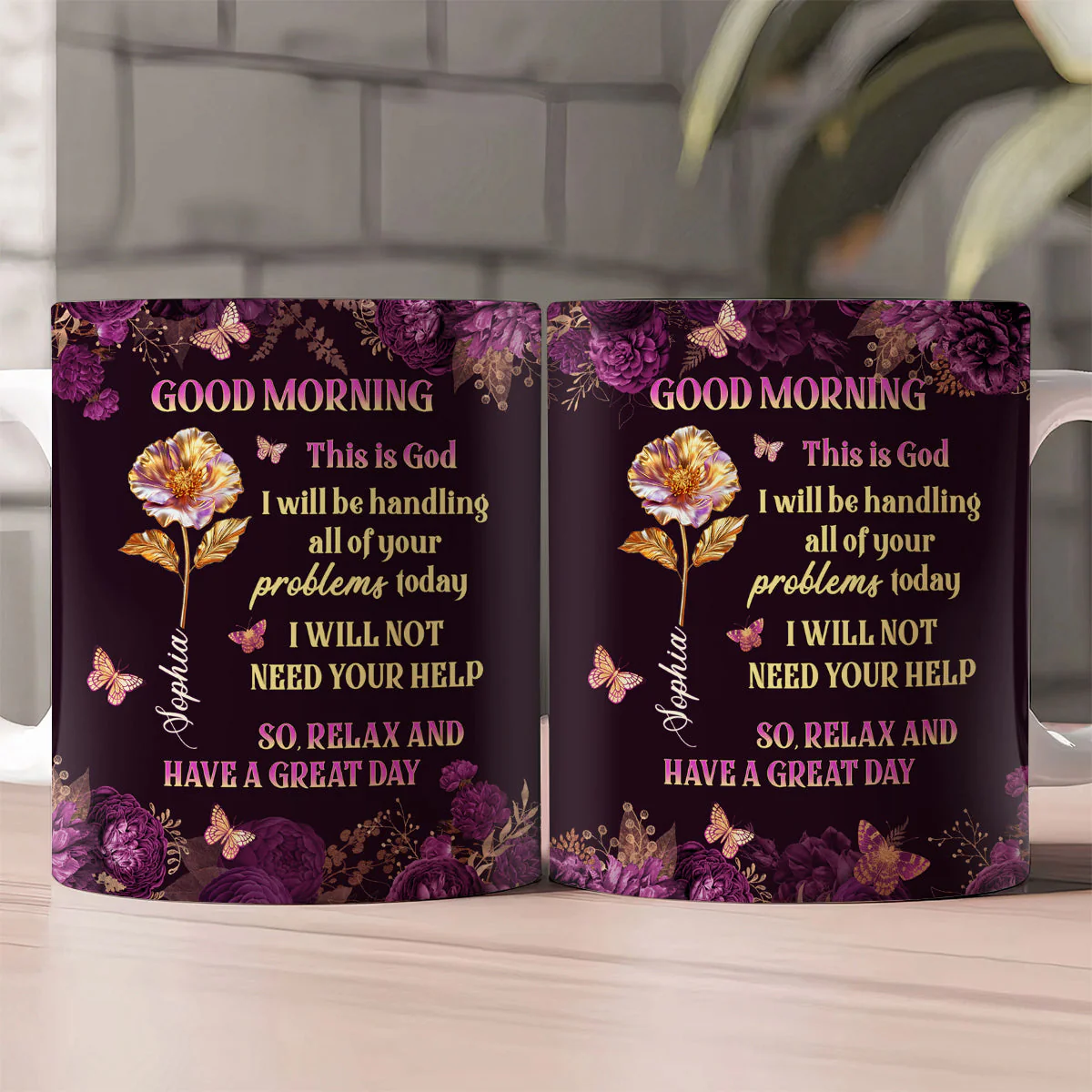 Good Morning This Is God - Personalized Ceramic Coffee Mug - Christian Gift For Mom, Grandma BA01 - Image 2