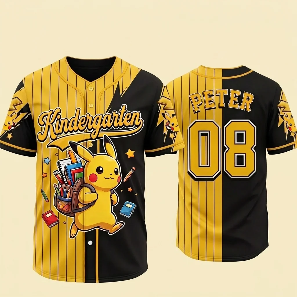 Gotta Catch Grades All - Personalized Baseball Jersey - Back To School Gift - PoMo - Image 5