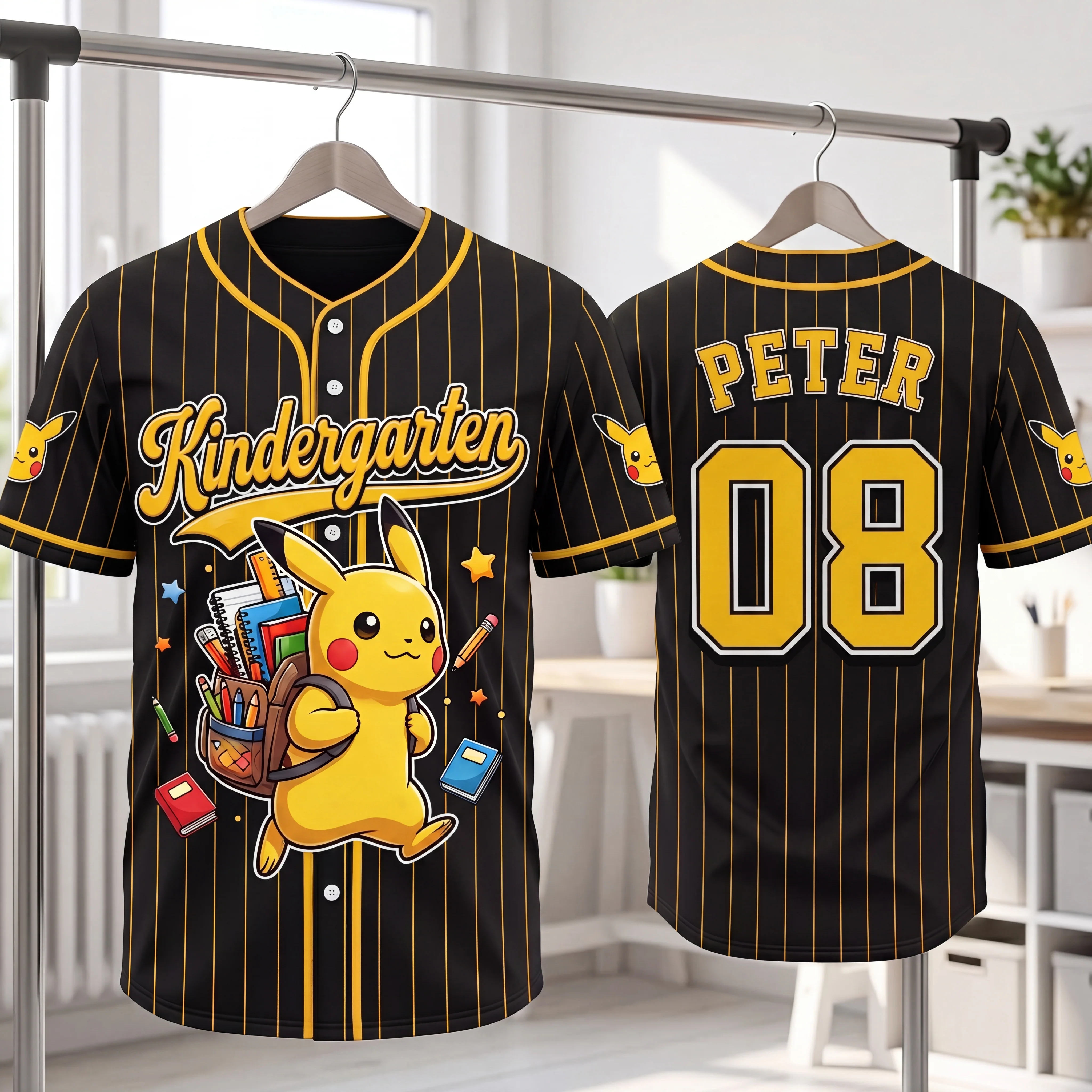 Gotta Level Up All the Grades - Personalized Baseball Jersey - Back To School Gift - PoMo HH01 - Image 3