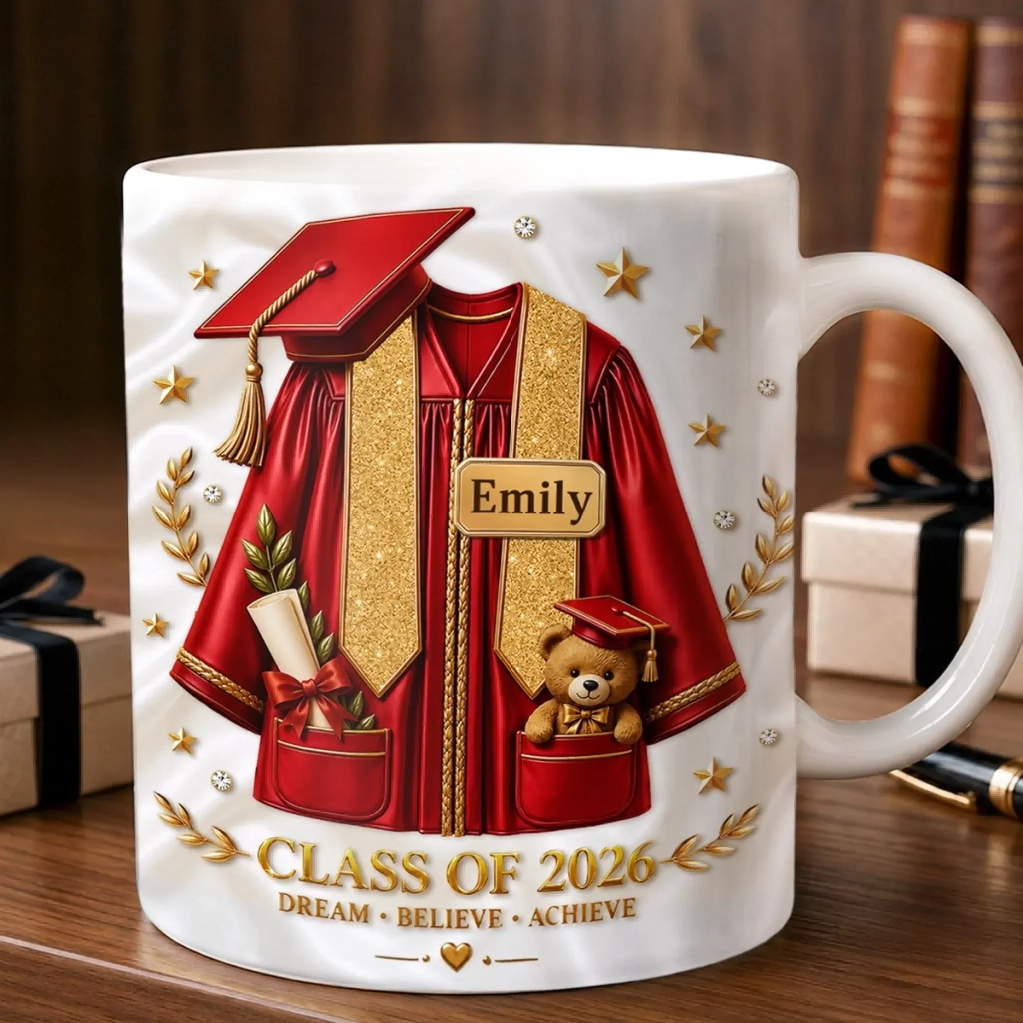 Graduation Senior Class Of 2026 - Personalized White Ceramic Mug - Gifts For Graduates