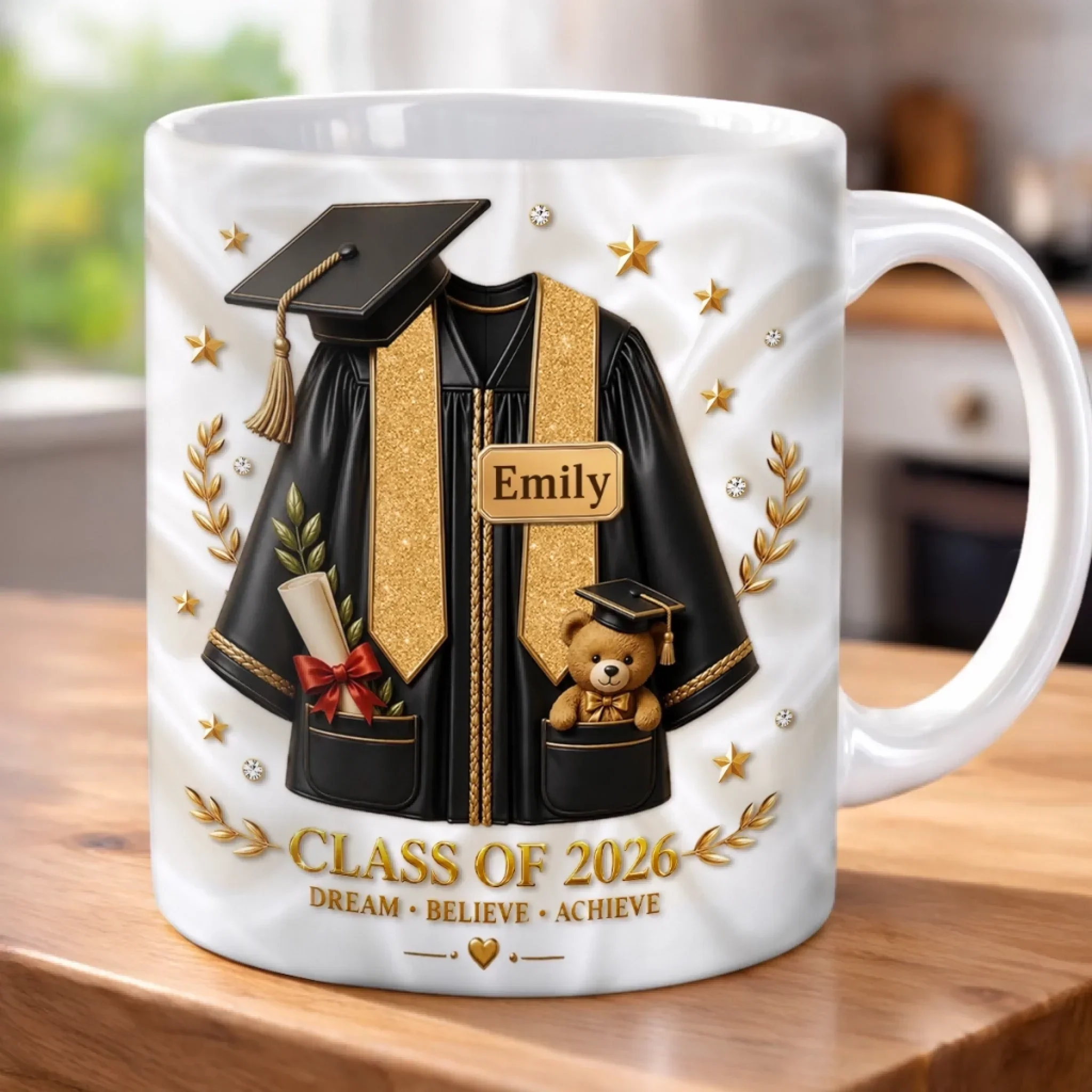 Graduation Senior Class Of 2026 - Personalized White Ceramic Mug - Gifts For Graduates - Image 4