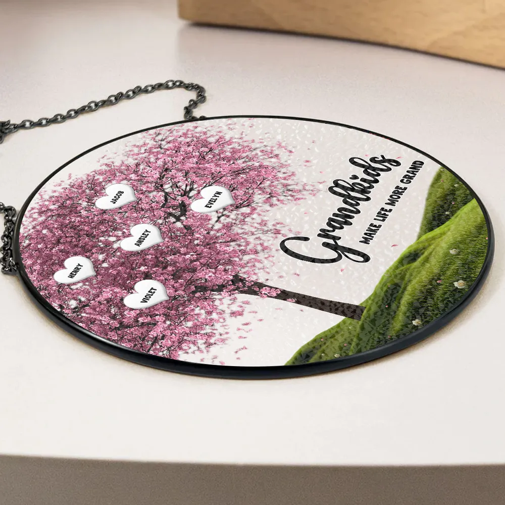 Grandma Garden Is So Beautiful - Personalized Stained Glass Window Hanging Suncatcher - Gift For Mom, Grandma, Mother's Day | NA94 - Image 3