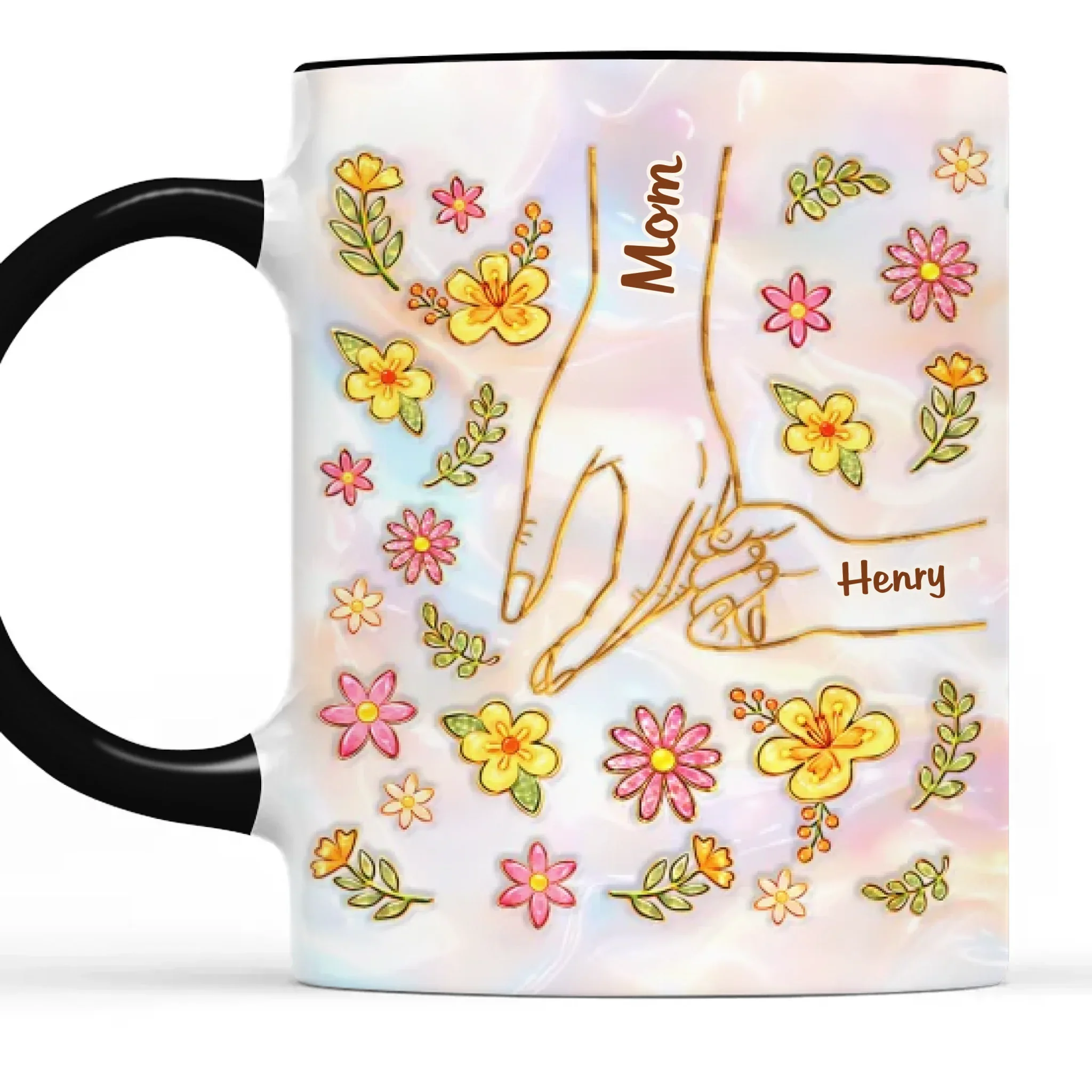 Grandma Heart Full Of Love - Personalized Accent Mug - Gift For Mom, Grandma HN02 - Image 2