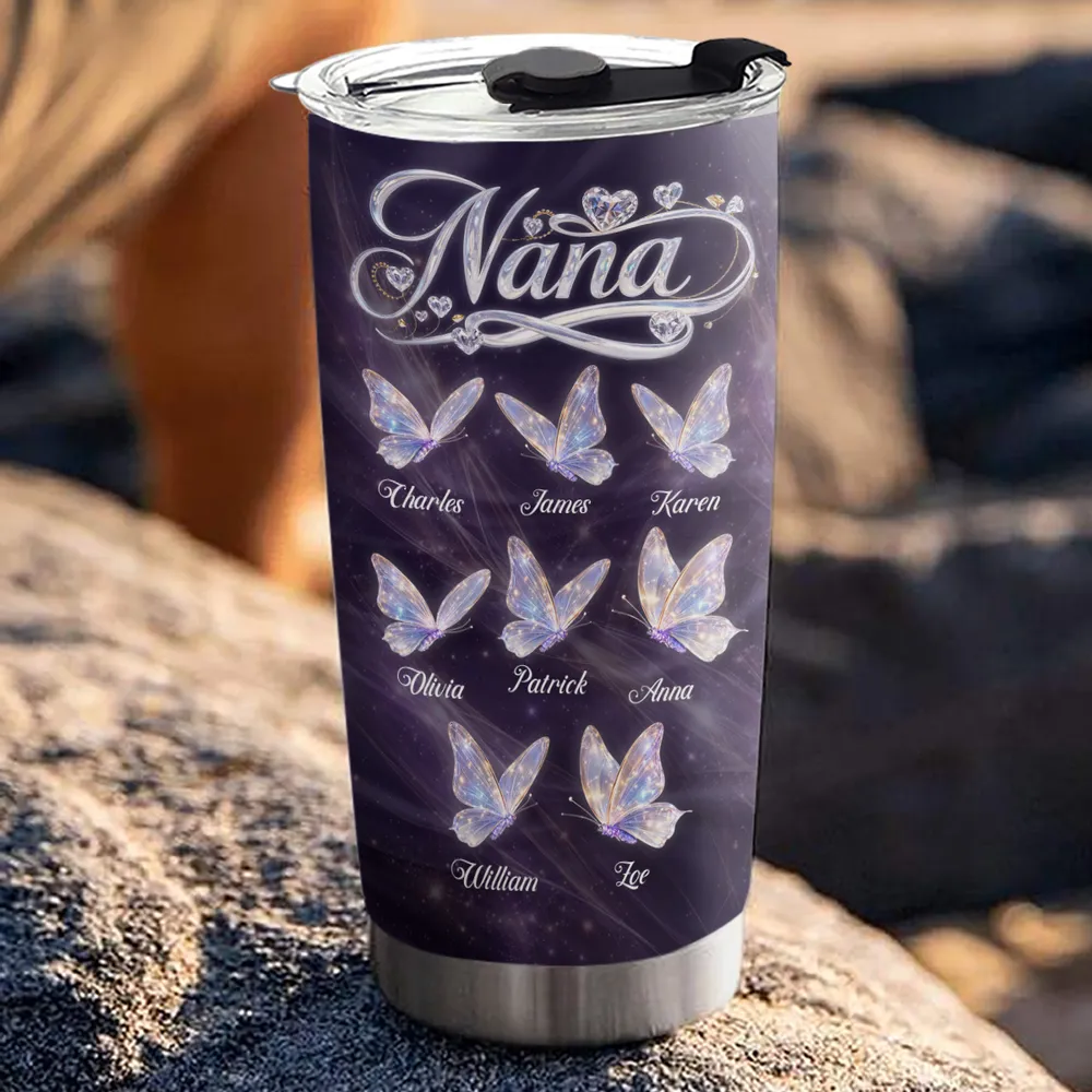Grandma Love Her Grandkids - Personalized Tumbler - Gift For Mom, Grandma HN02 - Image 3