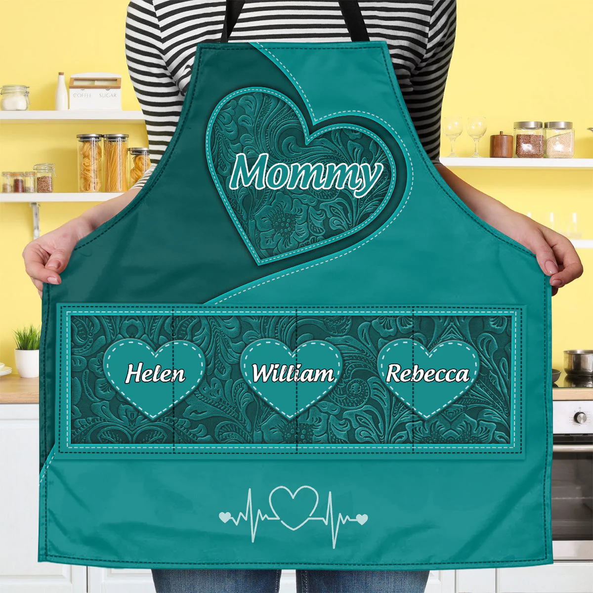 Grandma's Little Sweethearts - Personalized Apron With Pocket - Christant Gift for Grandma - Image 4