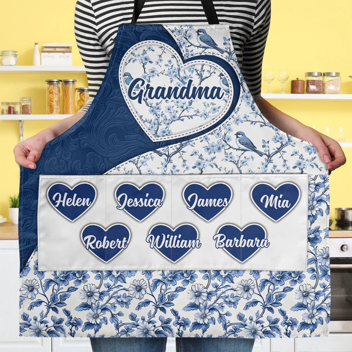 Grandma's Little Sweethearts - Personalized Apron With Pocket - Christant Gift for Grandma - Image 4