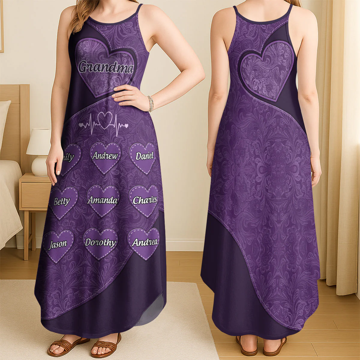 Grandma's Little Sweethearts - Personalized Maxi Dress