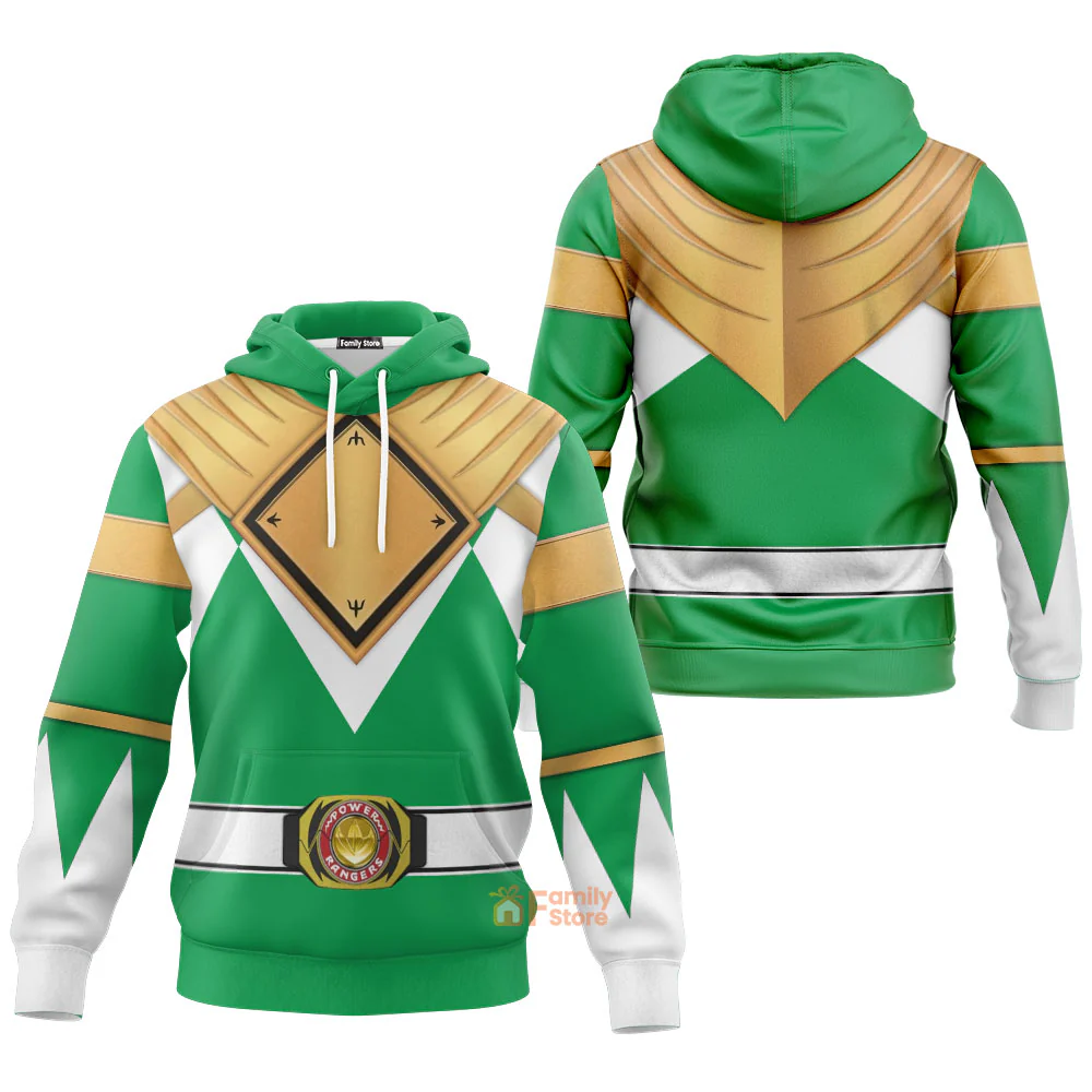 Green Ranger Dragon Shield  Mighty Morphin Power Ranger - Hoodie Set, Sweatshirt, Sweatpants PRHS23 - Image 3