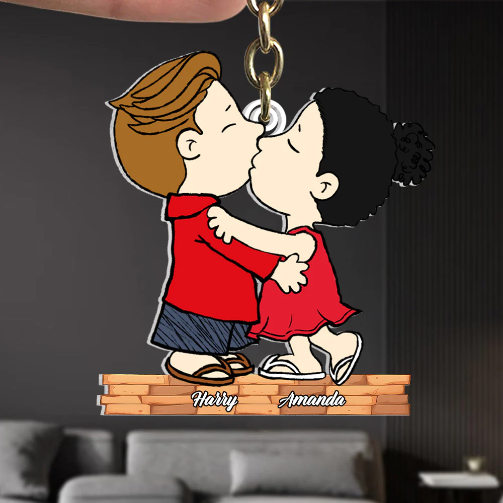Grow Old Together Peanut - Personalized Acrylic Keychain - Gift For Couple, Husband Wife GR9 NH96 - Image 3