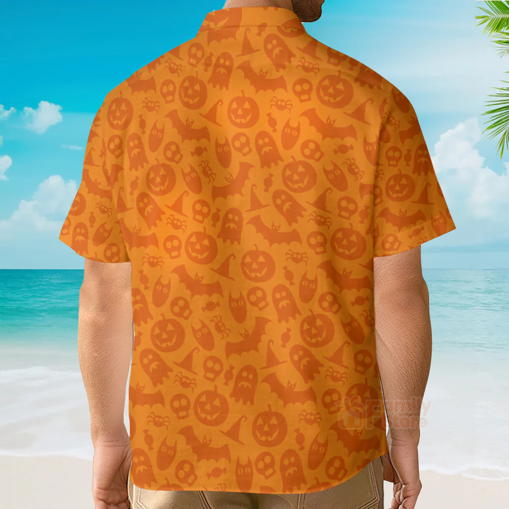 Halloween Hawaii Skeleton Surfing Hawaiian Shirt - Image 4