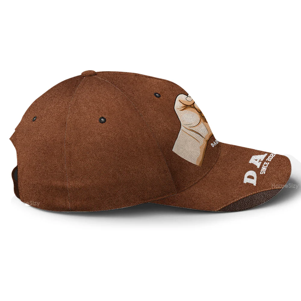Hand Punch Line Sketch Dad Sinc - Personalized Classic Cap - Gift For Dad, Father's Day | GR6 NA94 - Image 5