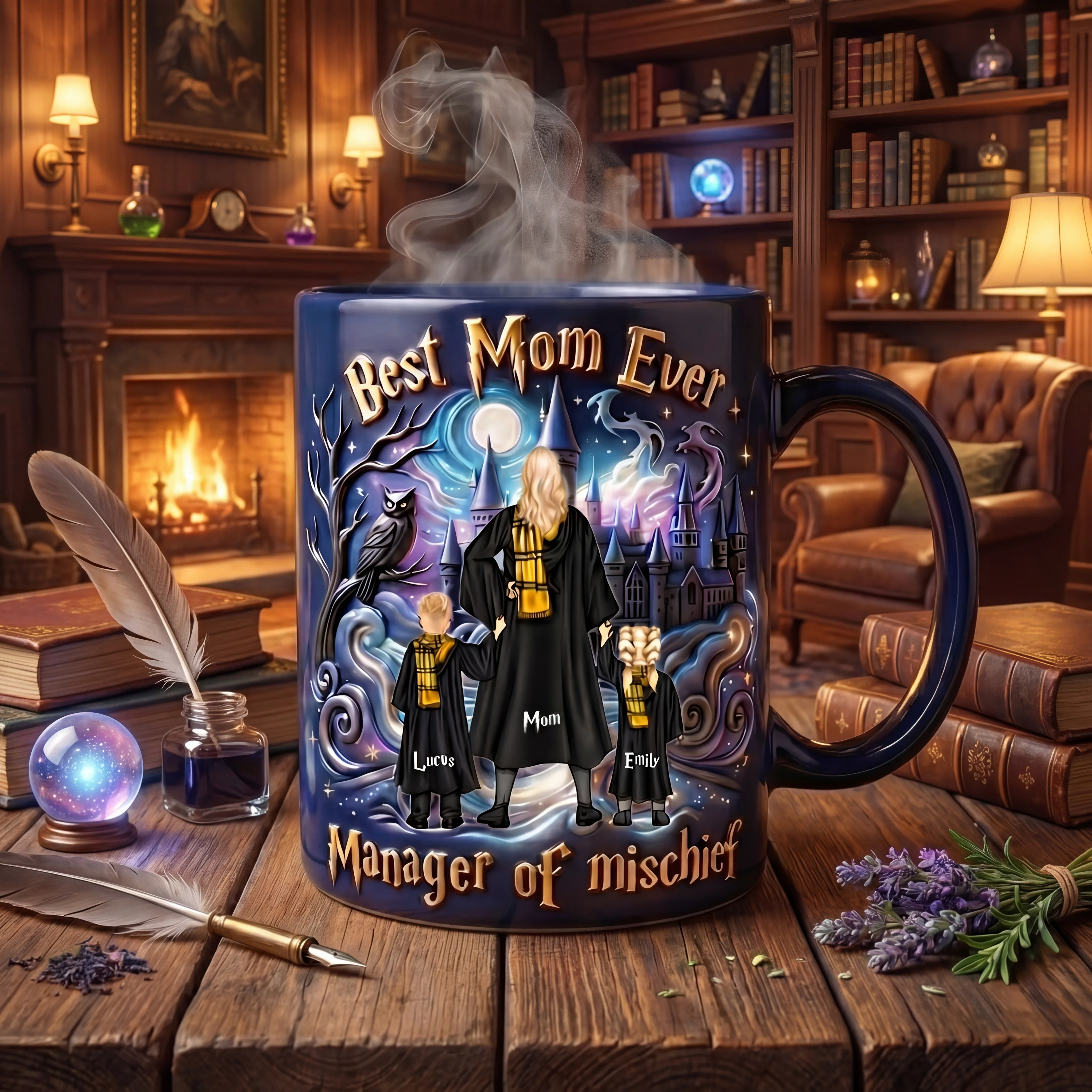 HaPo Best Mom Ever Manager Of Mischief - Personalized Accent Mug - Gift For Mom - Image 3