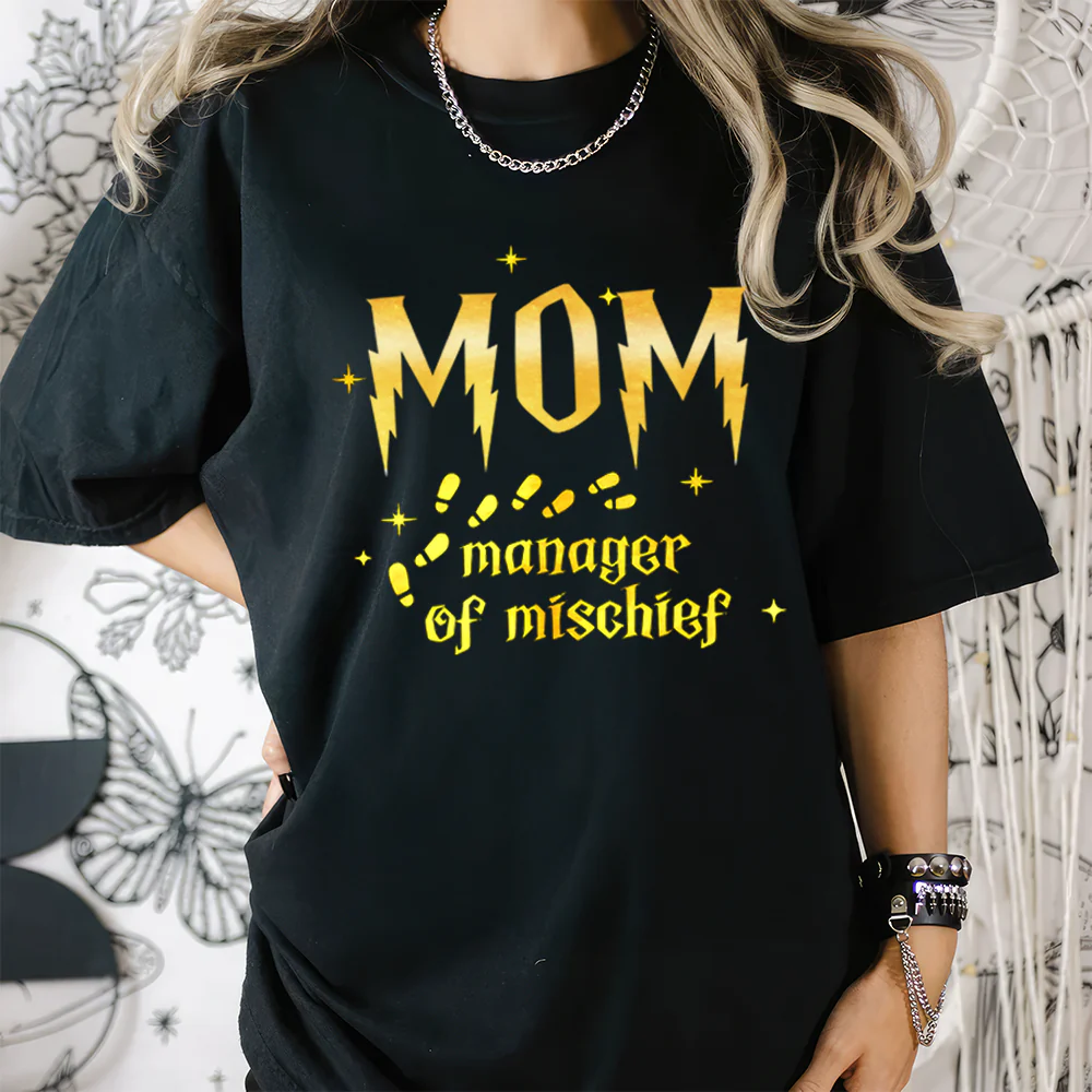 HaPo Best Mom Manager Of Mischief - Personalized Shirt 2 Side - Gift For Mom - Image 3
