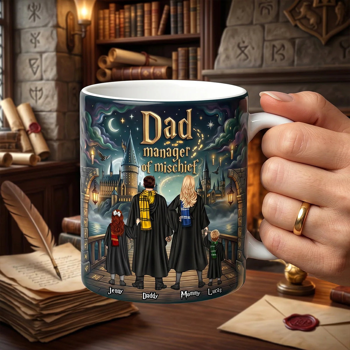 HaPo Dad Manager Of Mischief - Personalized Coffee Mug - Gift For Father's Day - Image 4