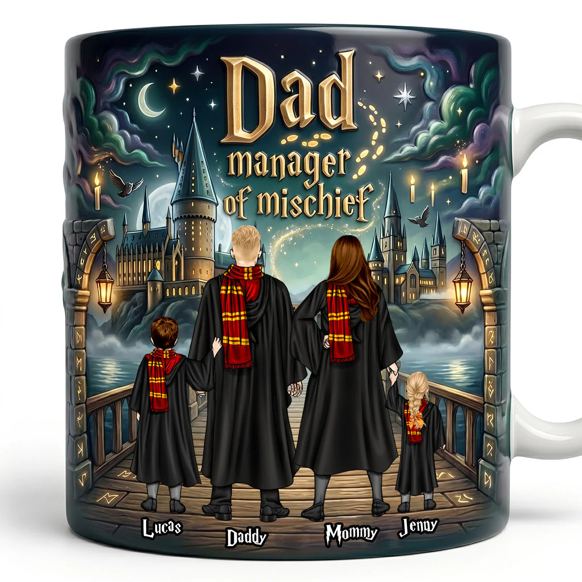 HaPo Dad Manager Of Mischief - Personalized Coffee Mug - Gift For Father's Day - Image 5