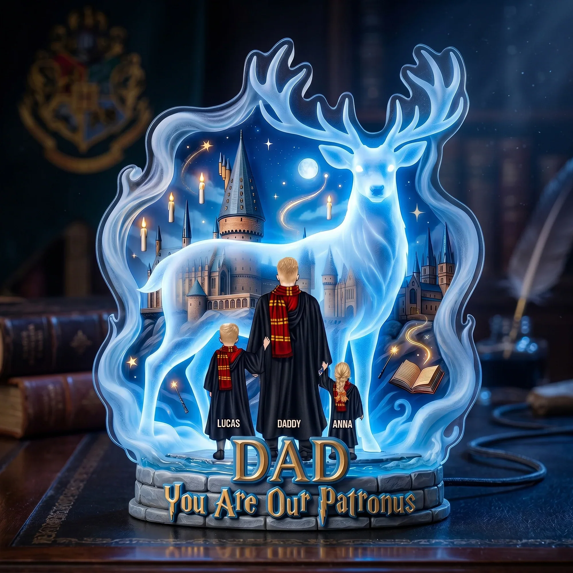 HaPo Magical Dad - Personalized Acrylic Plaque - Gift For Dad, Father's Day - Image 2