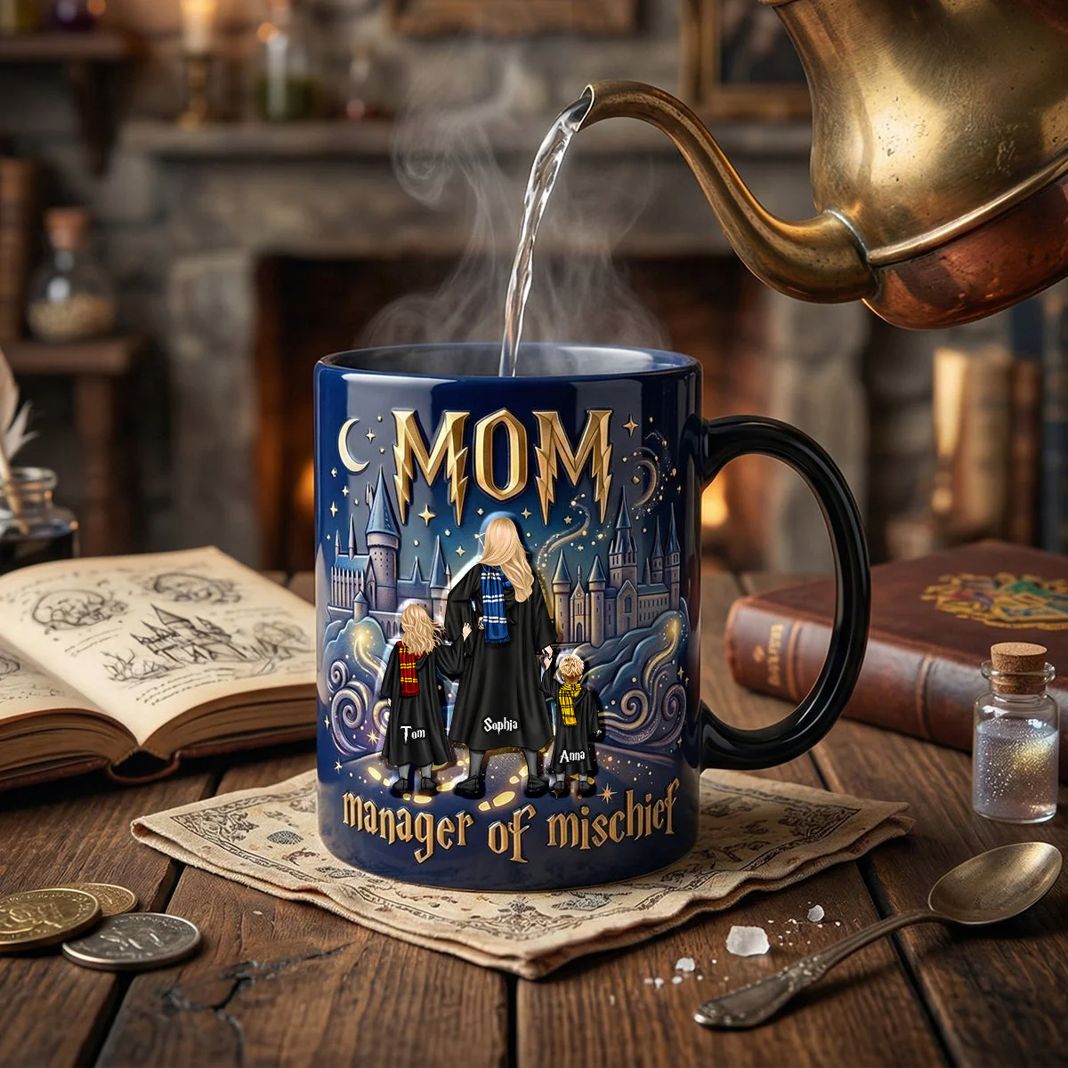 HaPo Mom Manager Of Mischief - Personalized Coffee Mug - Gifts For Mother's Day - Image 2