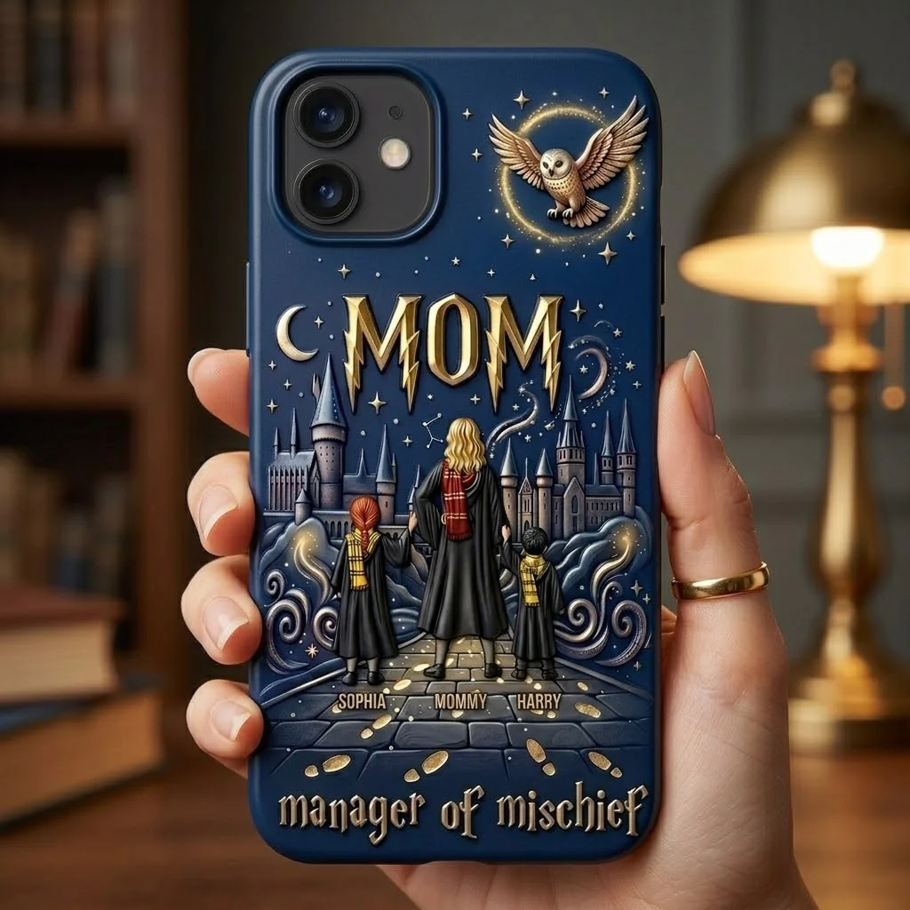 HaPo Mom Manager Of Mischief - Personalized Phone Case - Gifts For Mom